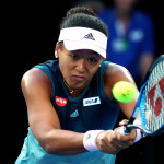 MELBOURNE, AUSTRALIA - JANUARY 26: Naomi Osaka of Japan plays a backhand in her Women's Singles Final match against Petra Kvitova of the Czech Republic during day 13 of the 2019 Australian Open at Melbourne Park on January 26, 2019 in Melbourne, Australia. (Photo by Michael Dodge/Getty Images)